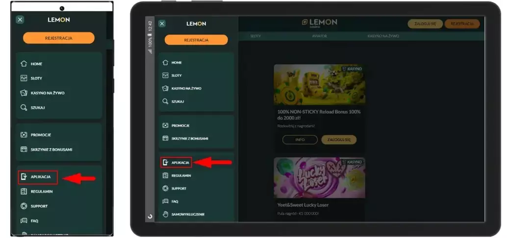 Lemon casino APK